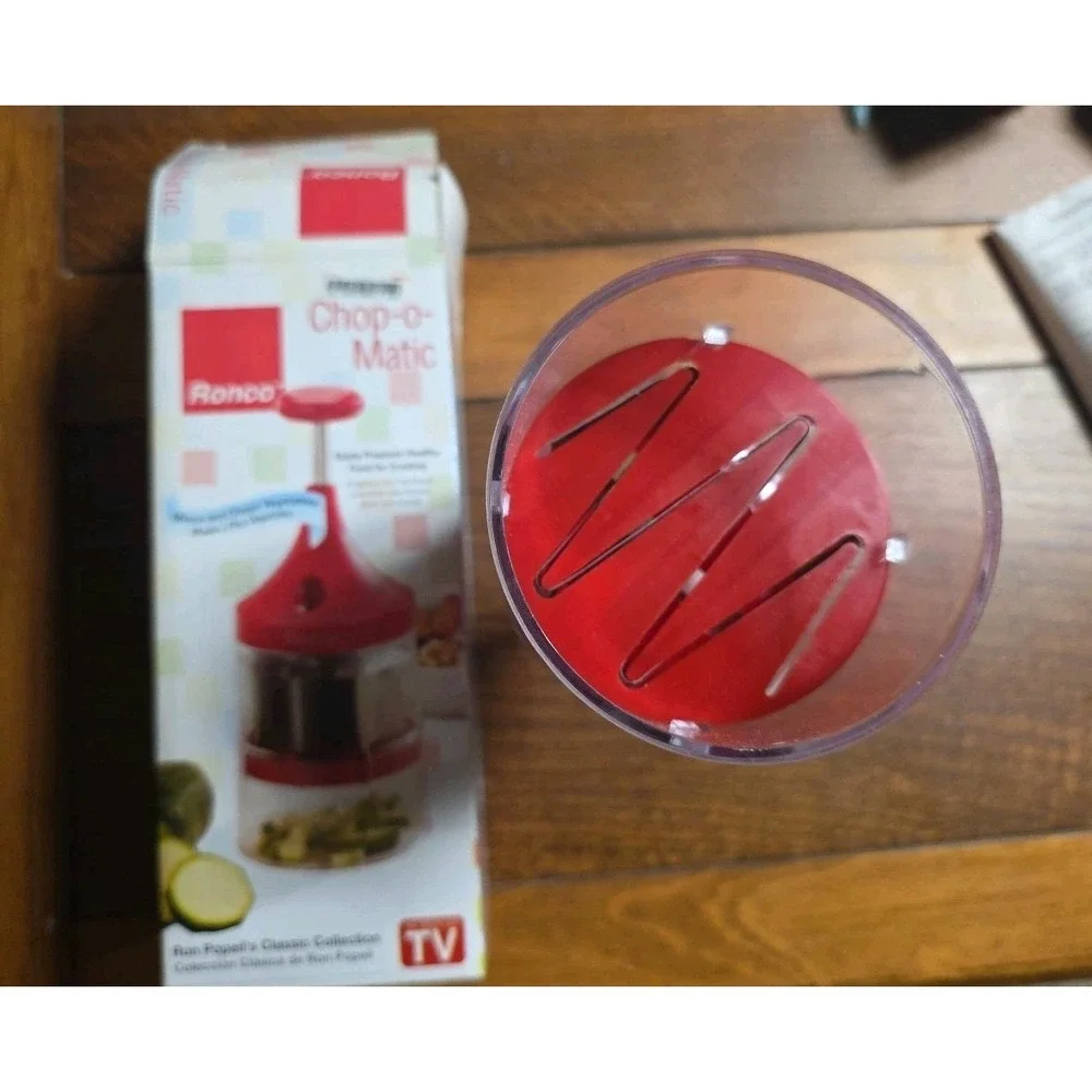 Ronco Chop O Matic‎ Food Chopper Red Plastic